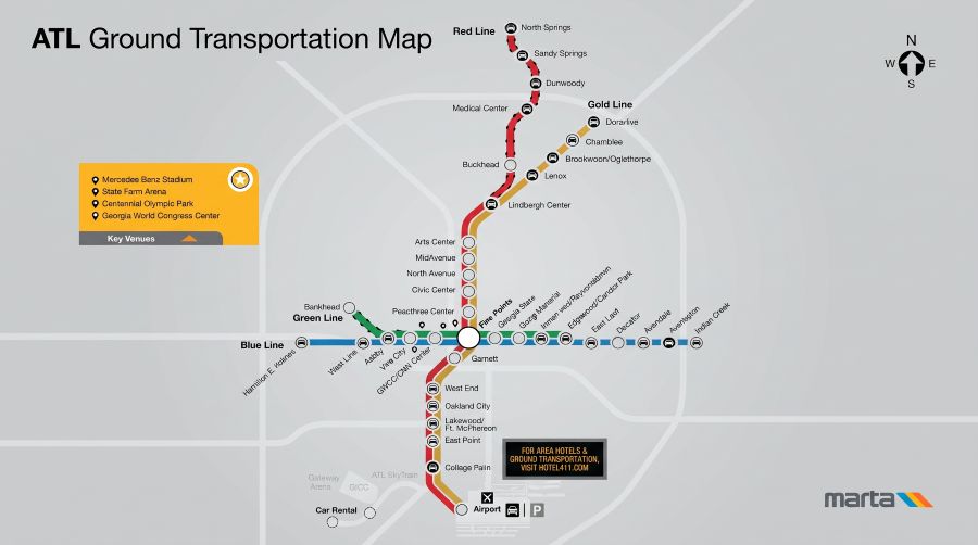 ATL Ground Transportation Map