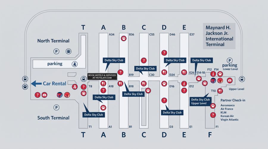 ATL Airport Terminal Map